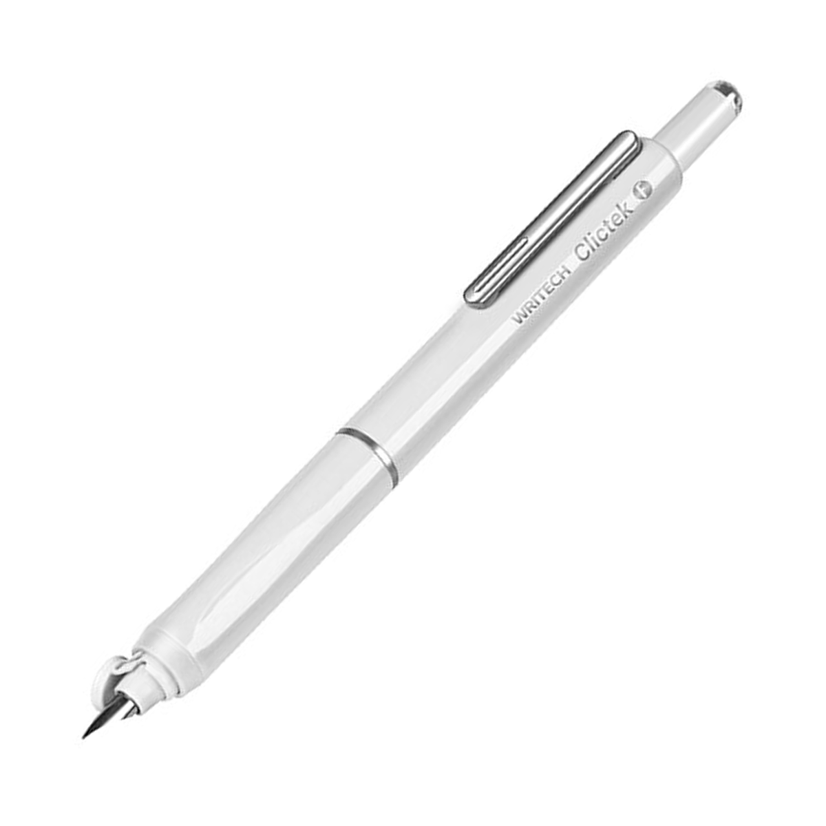 Writech Clictek Retractable Fountain Pen - White
