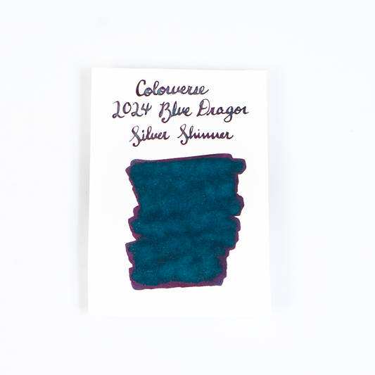 Colorverse Blue Dragon (15ml) Bottled Ink (2024 Special Ink, Glistening Silver)