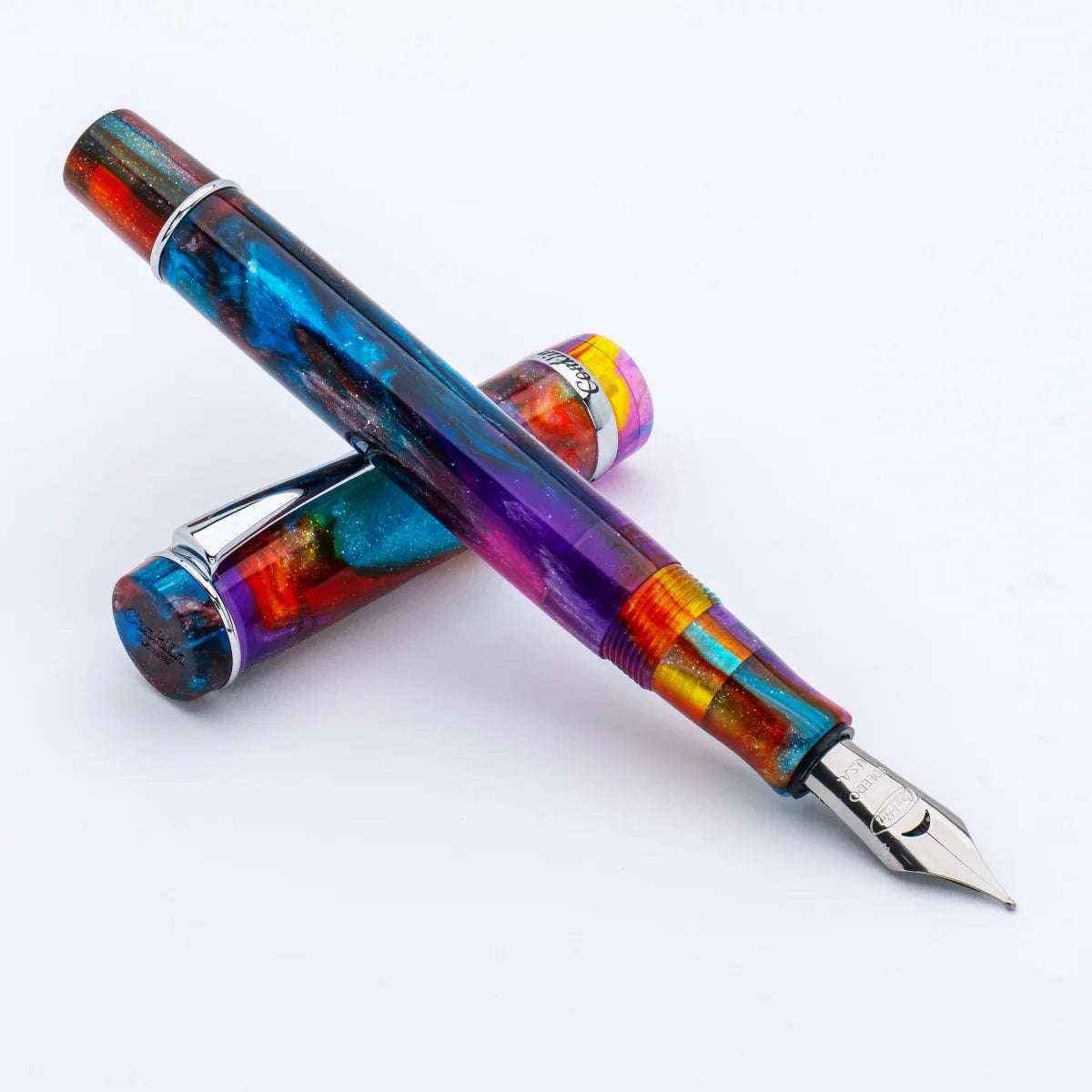 Conklin Duragraph Fountain Pen - Primary Manipulation 3.5 with Chrome Trim (Limited Edition)