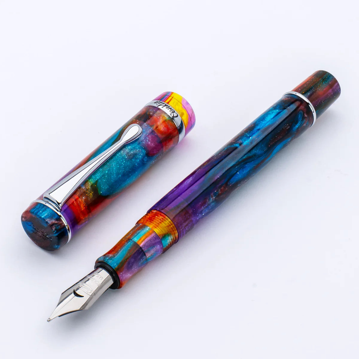 Conklin Duragraph Fountain Pen - Primary Manipulation 3.5 with Chrome Trim (Limited Edition)