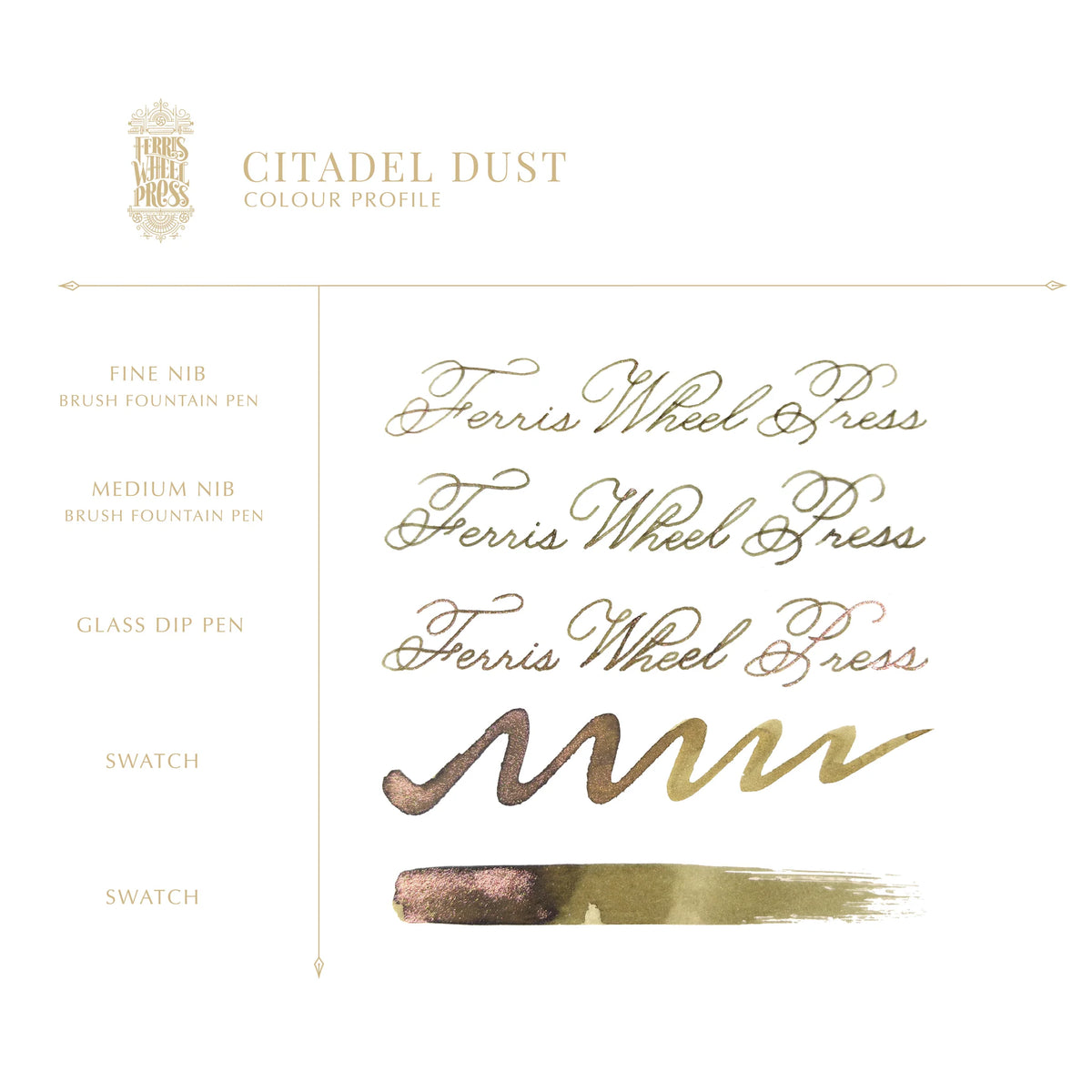 Ferris Wheel Press Citadel Dust (20ml) Bottled Ink - FerriTales: The Book of Knights Series