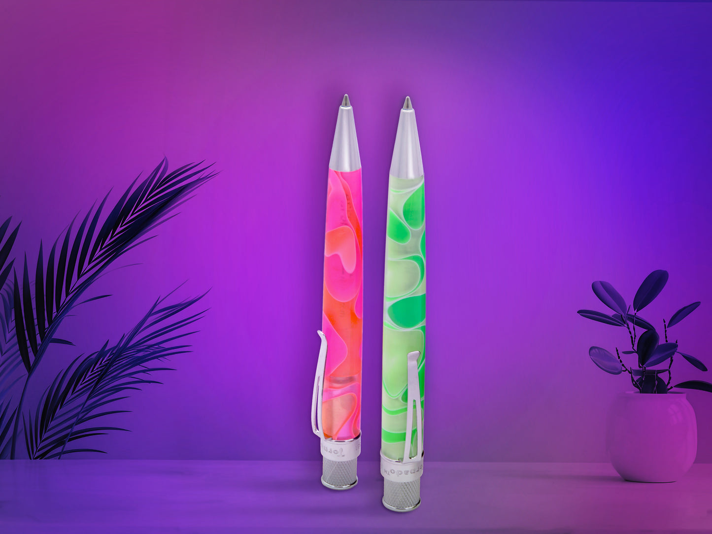 Retro 51 Tornado Rollerball - Acrylic Cosmic Swirl: Green & White