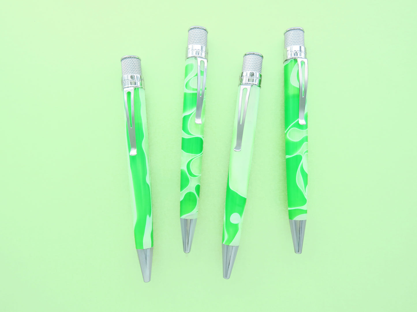 Retro 51 Tornado Rollerball - Acrylic Cosmic Swirl: Green & White
