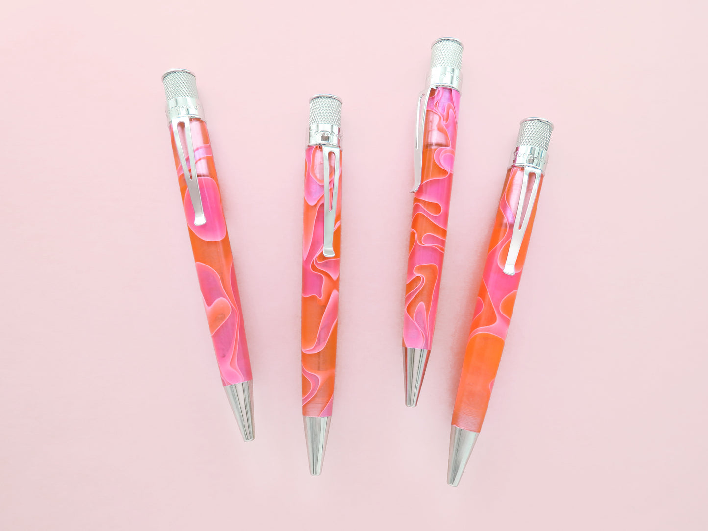 Retro 51 Tornado Rollerball - Acrylic Cosmic Swirl: Pink & Orange