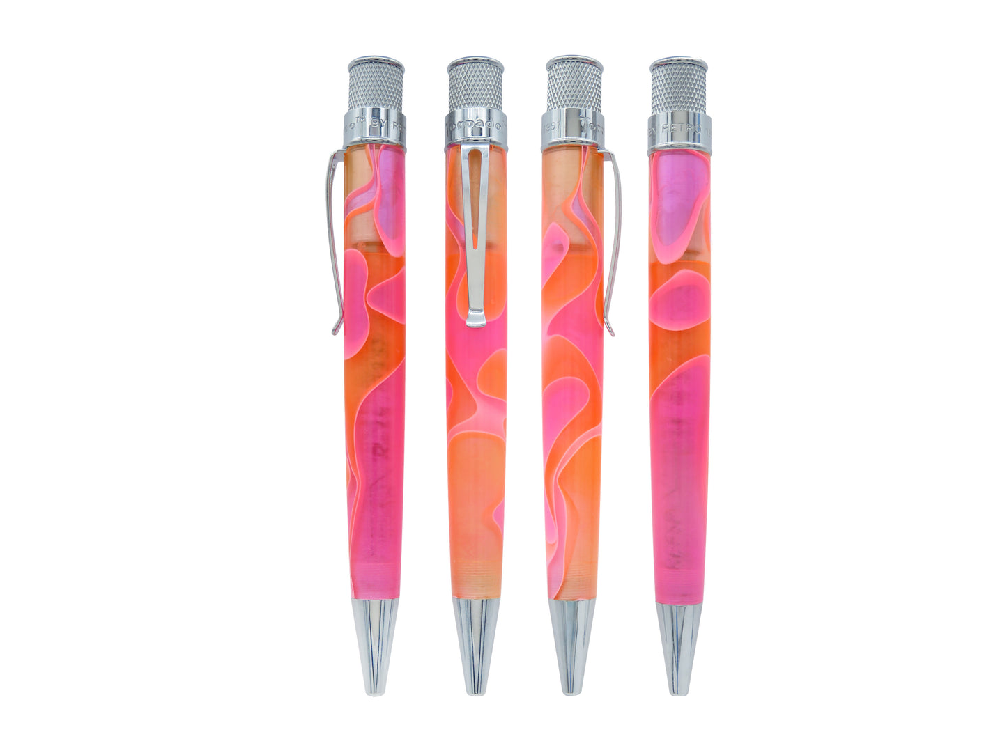 Retro 51 Tornado Rollerball - Acrylic Cosmic Swirl: Pink & Orange