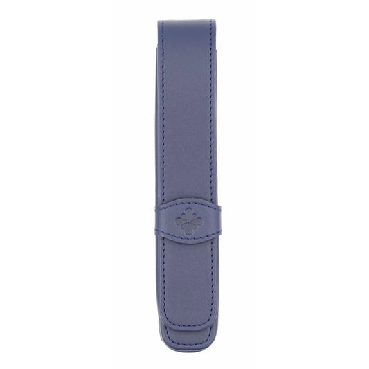 Diplomat Leather 1-Pen Case - Blue