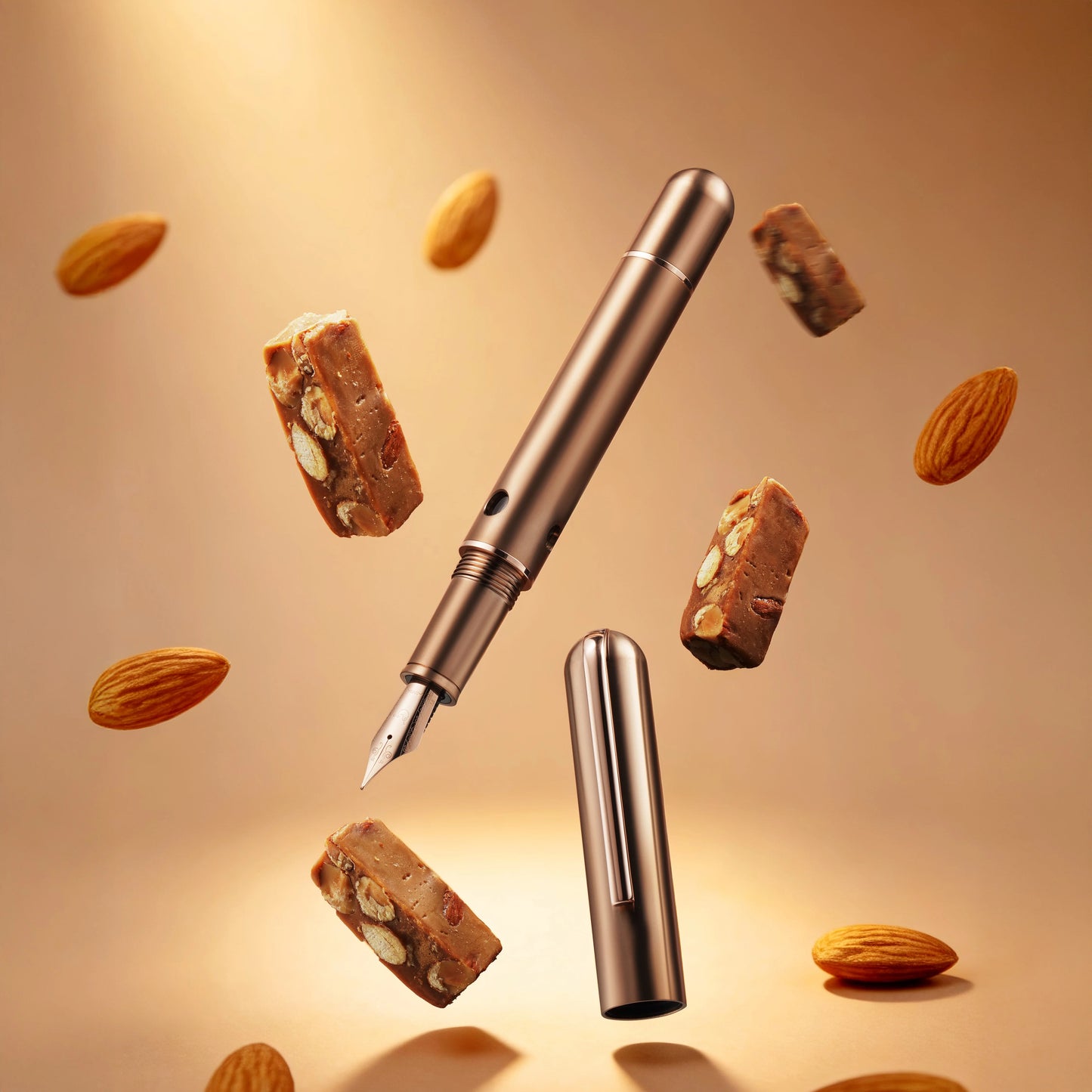 Nahvalur Nautilus Ti Fountain Pen - Toffee