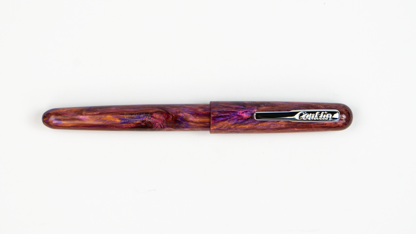 Conklin Streamline Fountain Pen - Shiny: Sunset Medley with Chrome Trim (Limited Edition)