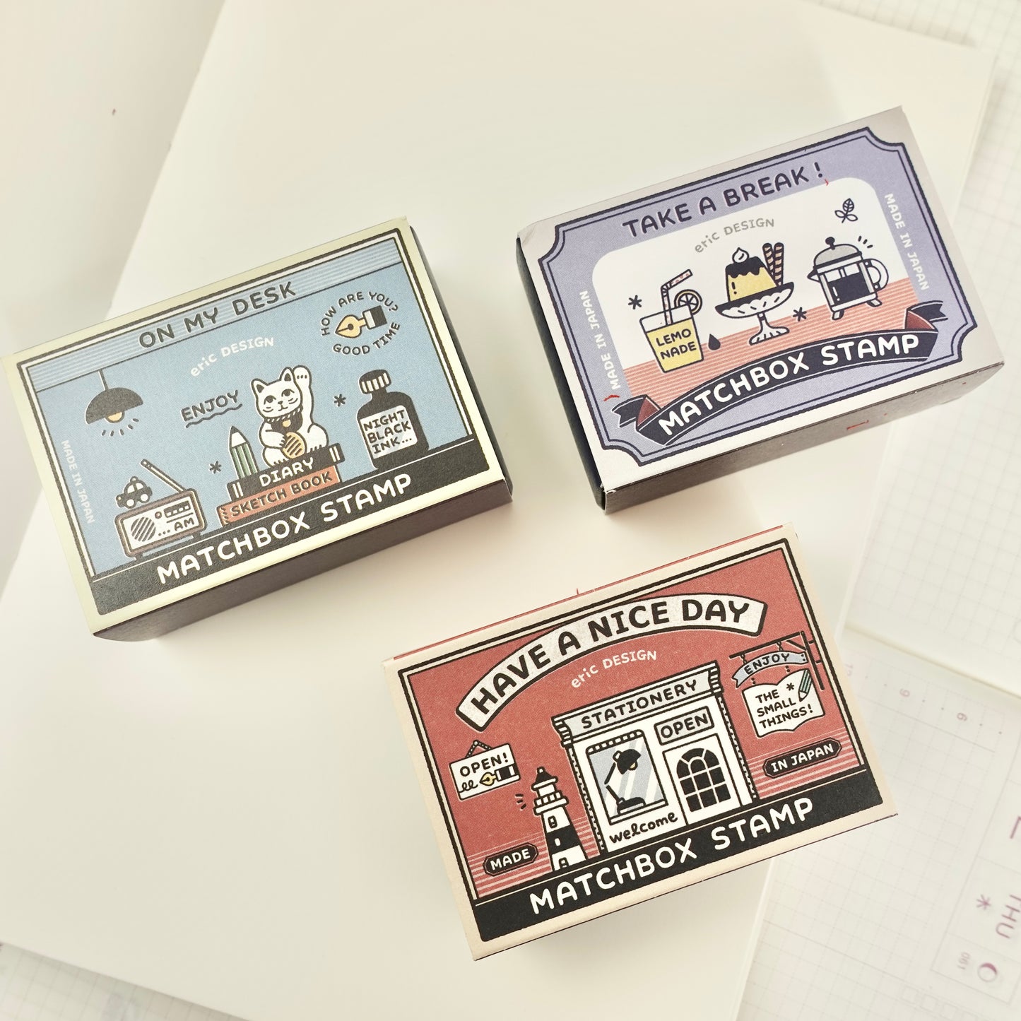 Eric Small Things x SANBY Matchbox Set Stamp - Stationery
