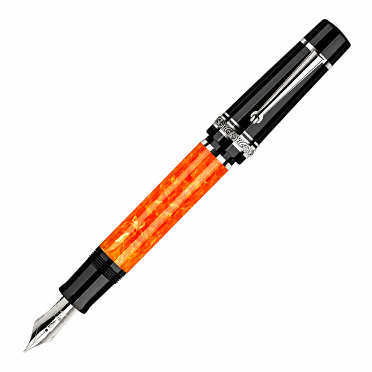 Delta DV Original Oversize Fountain Pen with Silver Trim (Cartridge/Converter/Eyedropper)