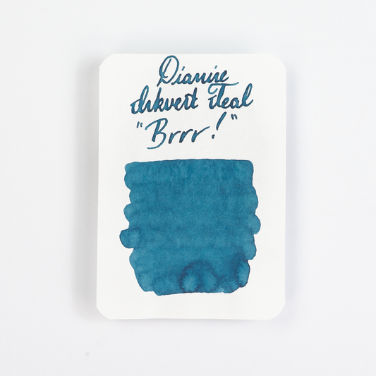 Diamine Brrr! (50ml) Bottled Ink (Pigment Shimmer) - Teal Edition