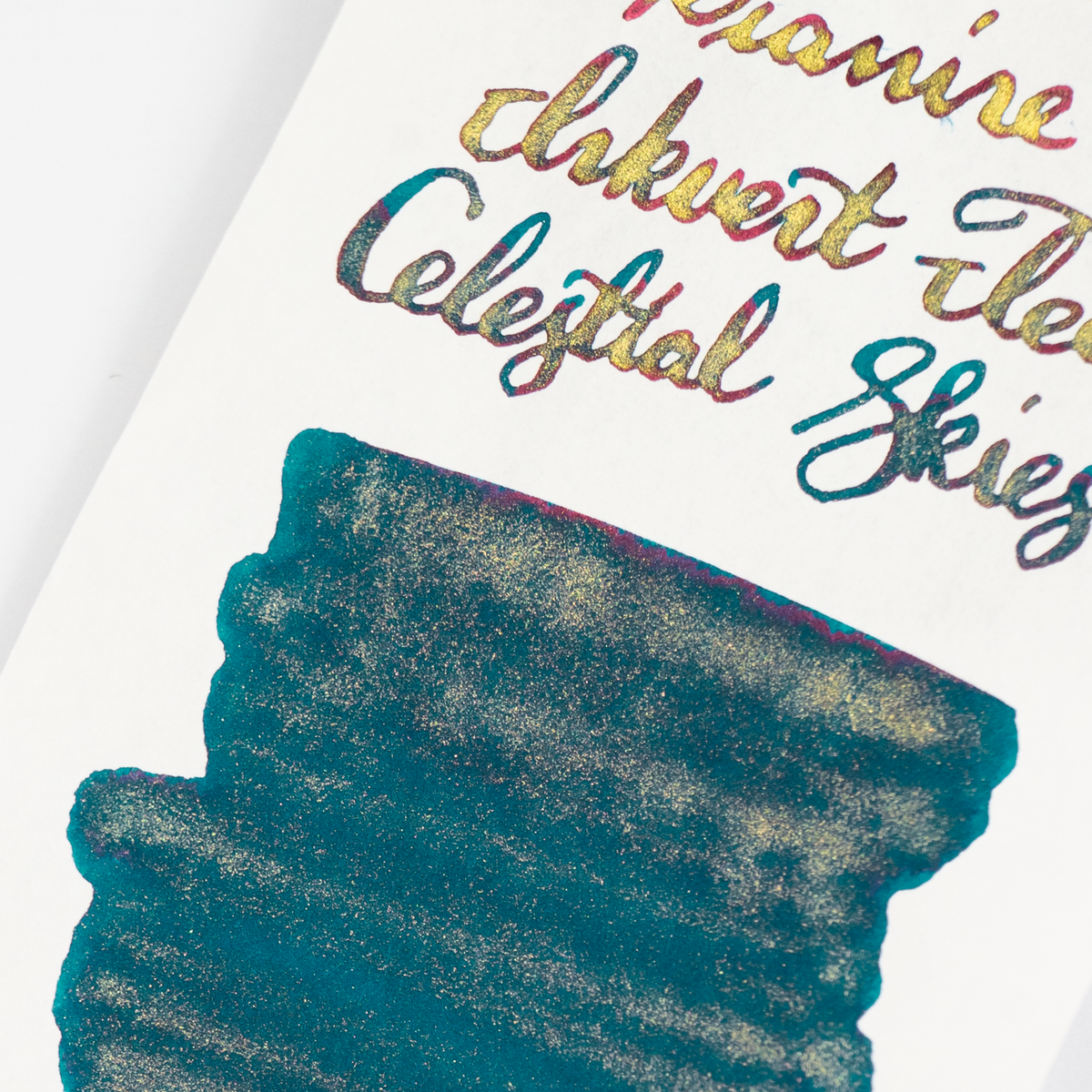 Diamine Celestial Skies (50ml) Bottled Ink (Shimmer) - Teal Edition