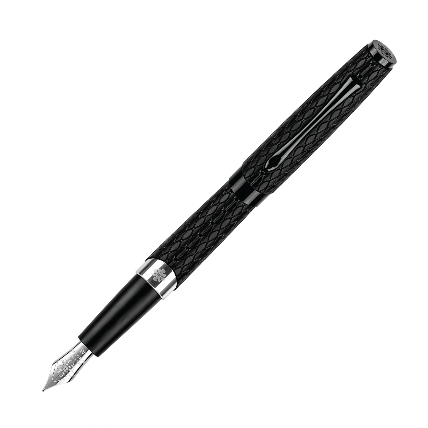 Diplomat Cobra Fountain Pen - Black Guilloche