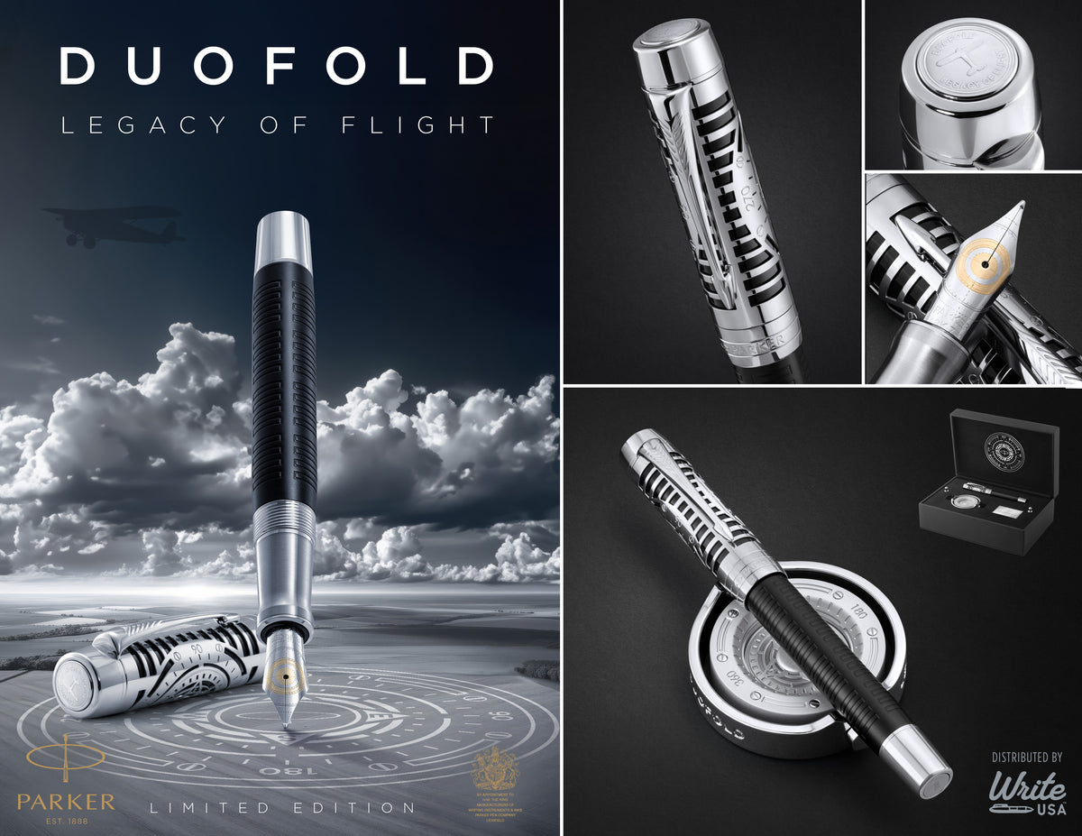 Parker Duofold Legacy of Flight Fountain Pen - Black Lacquer (Limited Edition) (Special Edition)