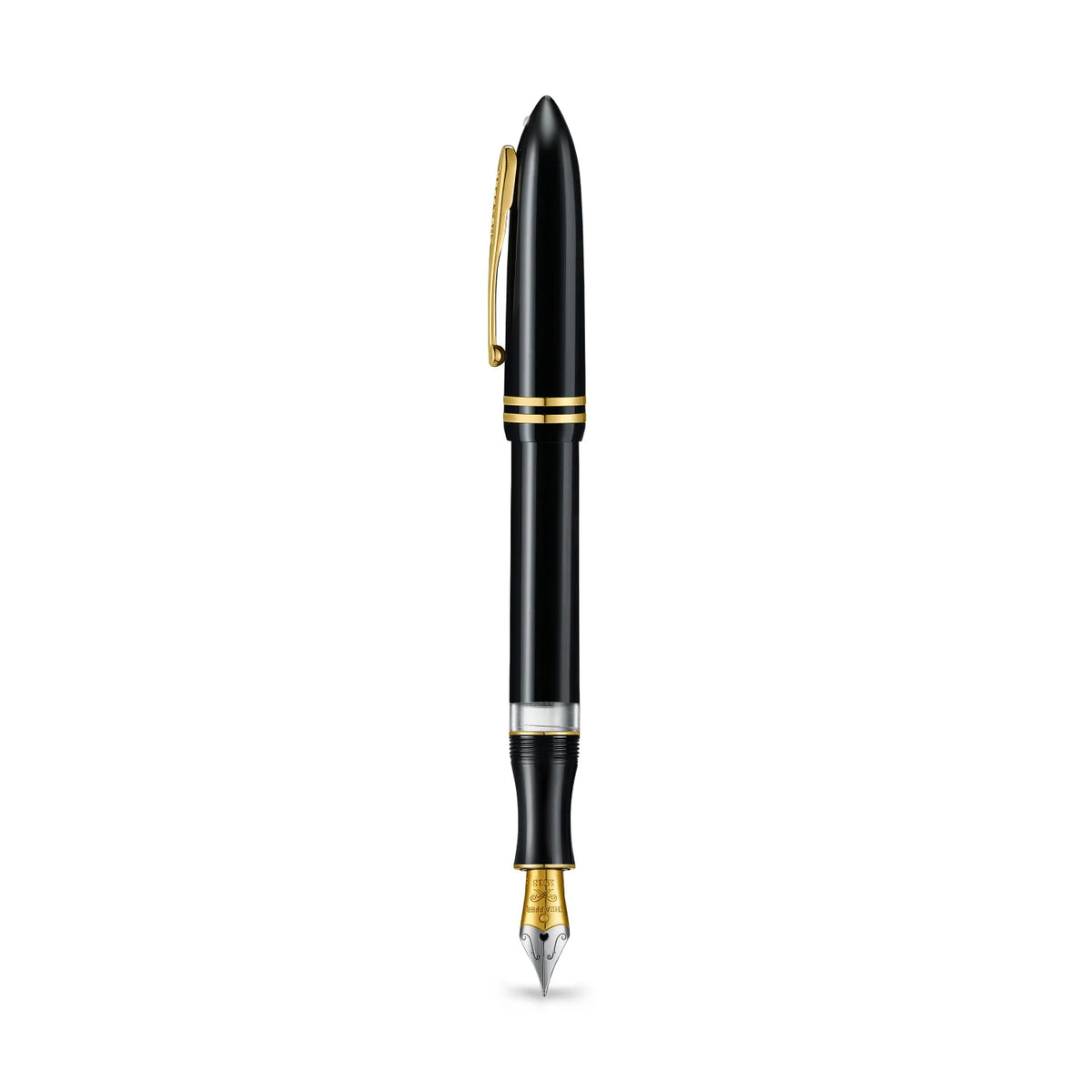 Sheaffer Balance III E893 Fountain Pen - Glossy Black with Gold Trim