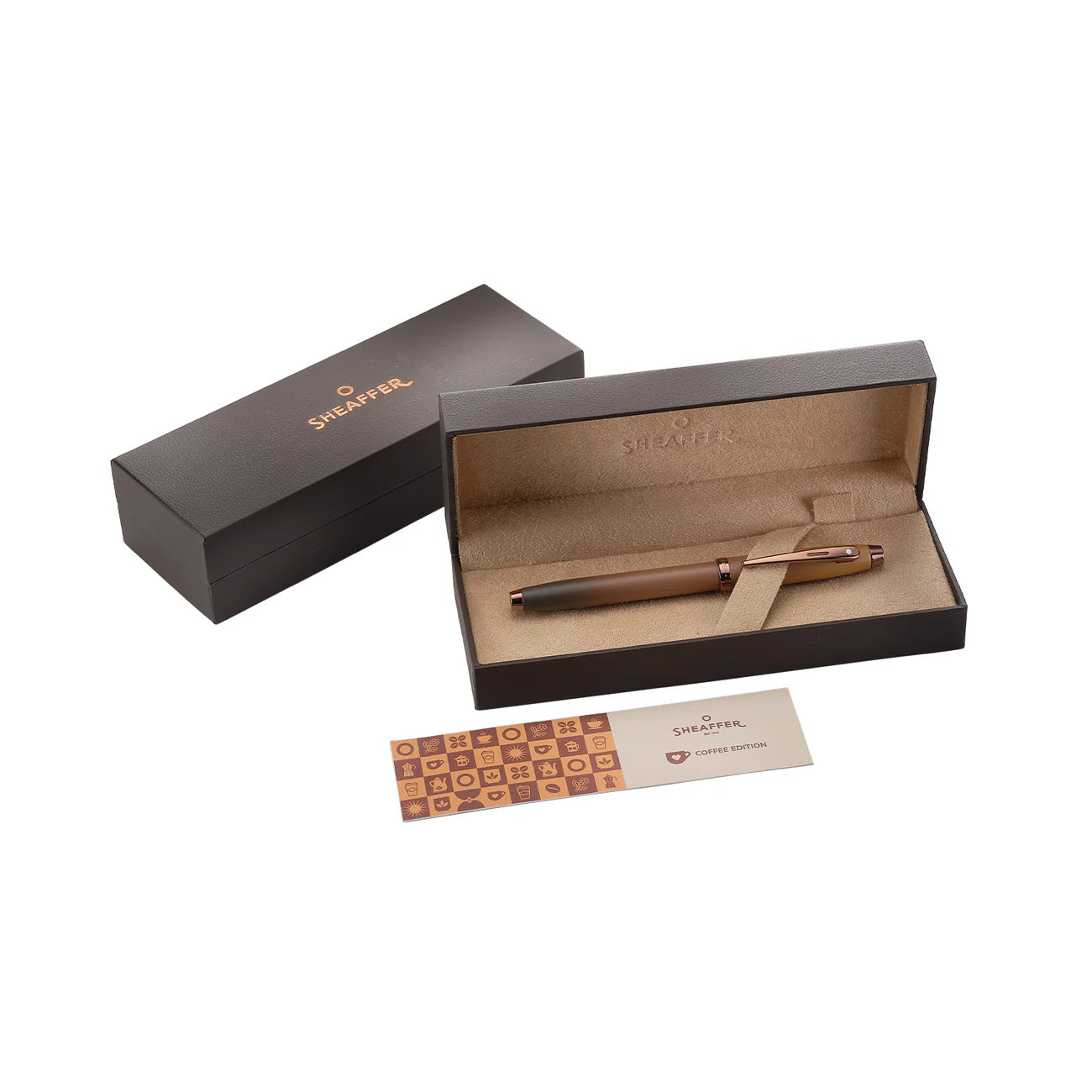 Sheaffer 100 Coffee Edition Fountain Pen - Matt Brown with PVD Trim