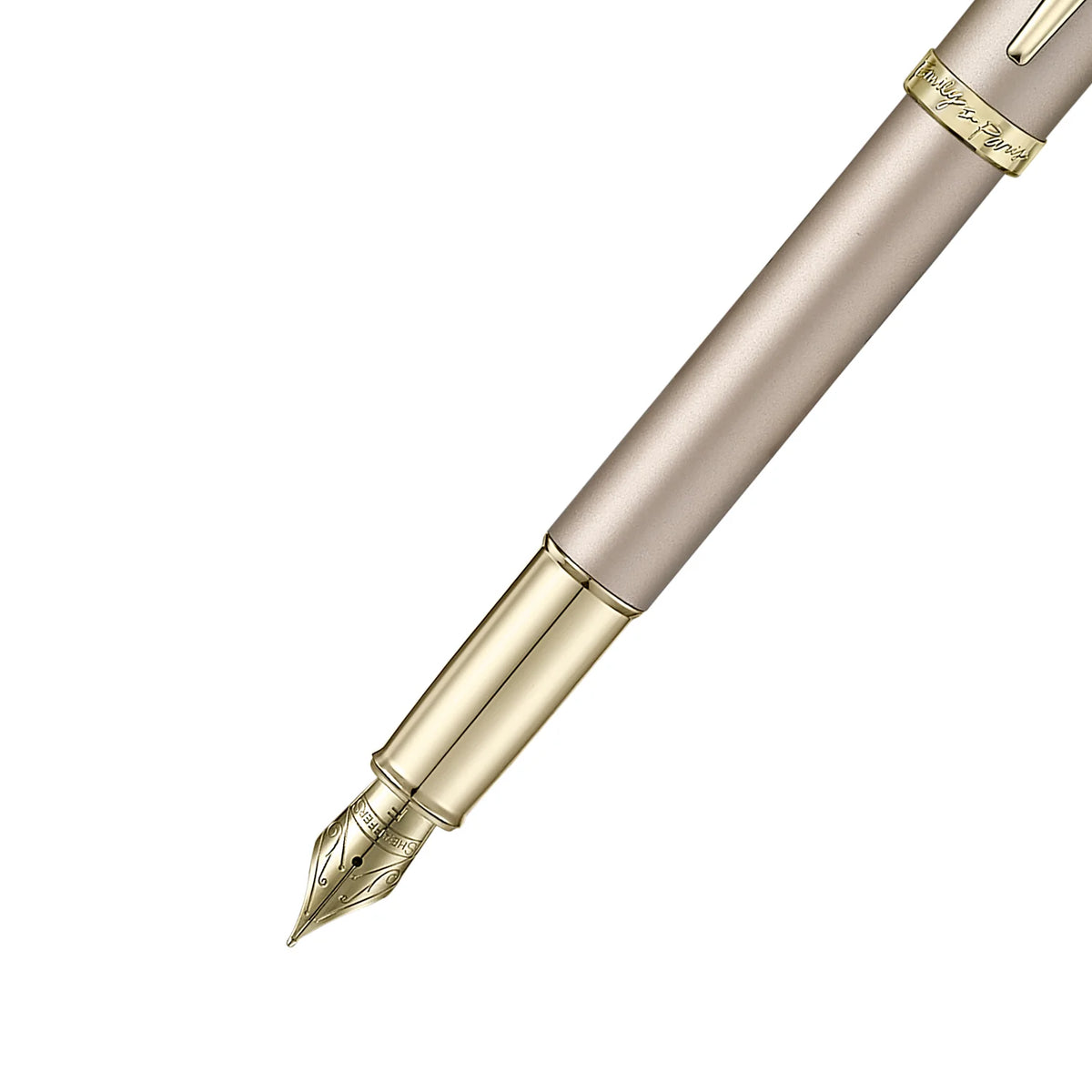 Sheaffer 100 Emily in Paris Fountain Pen - Champagne Gold with Bow-Shaped Emblem