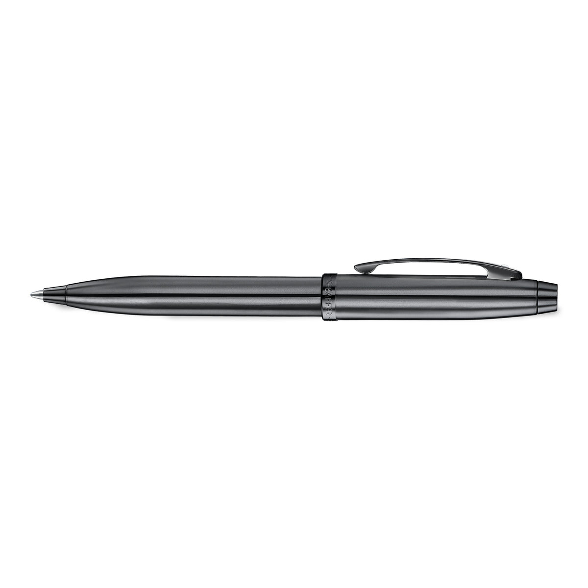 Sheaffer 100 Ballpoint - Shiny Dark Grey Gunmetal with PVD Trim