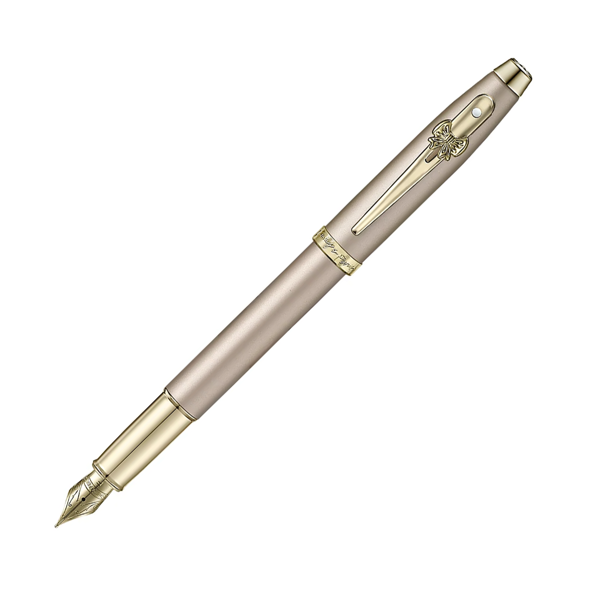 Sheaffer 100 Emily in Paris Fountain Pen - Champagne Gold with Bow-Shaped Emblem