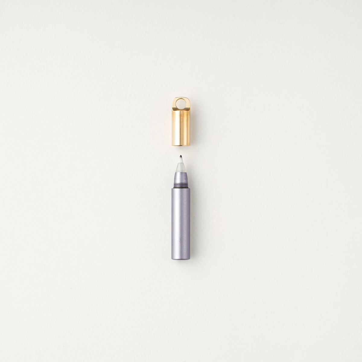 Tom's Studio The Field Mouse Refillable Travel Pen - Lilac with Brass Lid