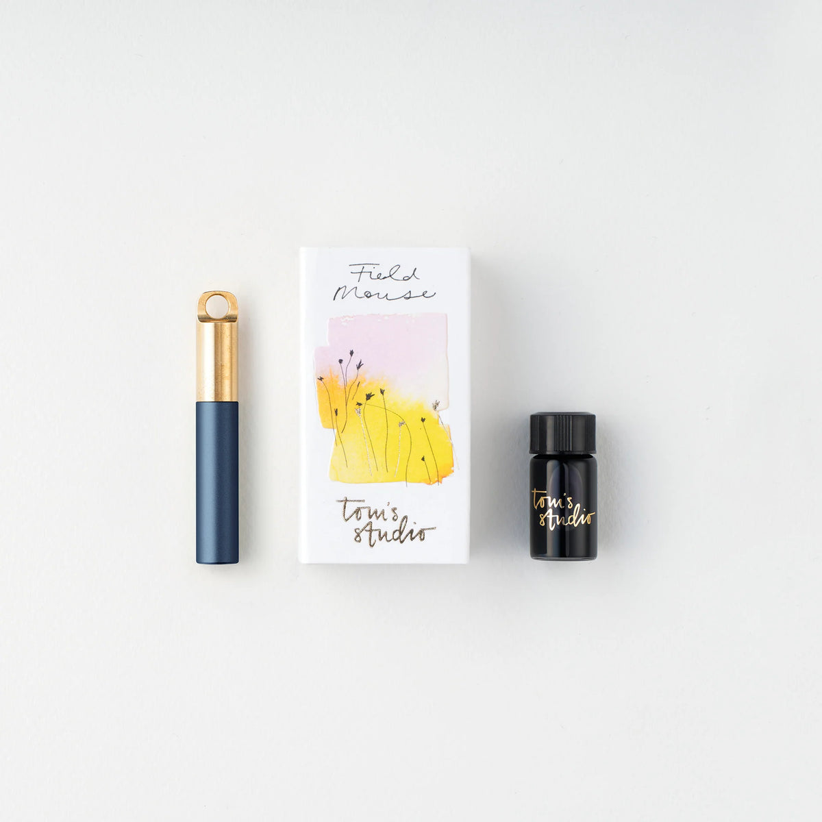 Tom's Studio The Field Mouse Refillable Travel Pen - Midnight with Brass Lid