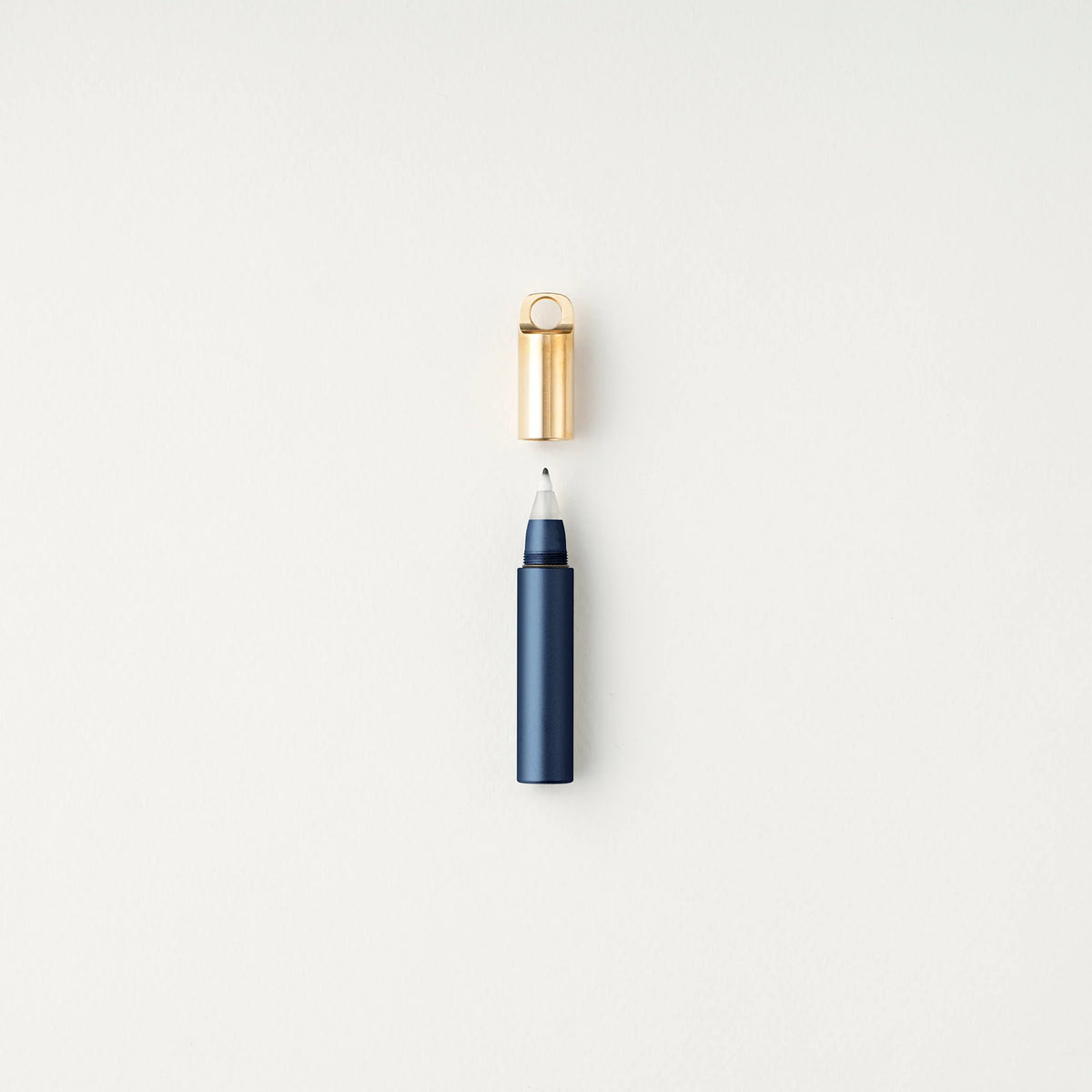 Tom's Studio The Field Mouse Refillable Travel Pen - Midnight with Brass Lid