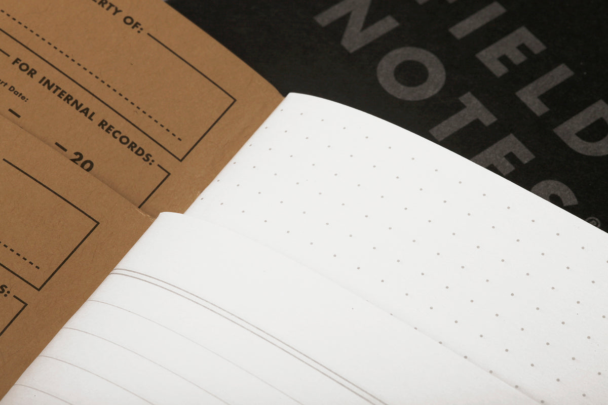 Field Notes Pitch Black Memo Book - Dot-Graph (3-Pack)