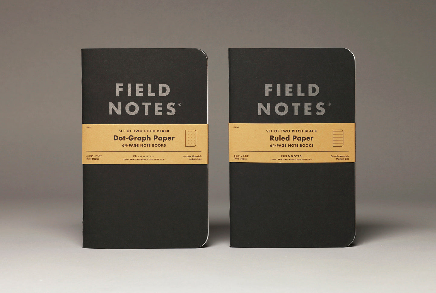 Field Notes Pitch Black Notebook - Dot-Graph (2-Pack)