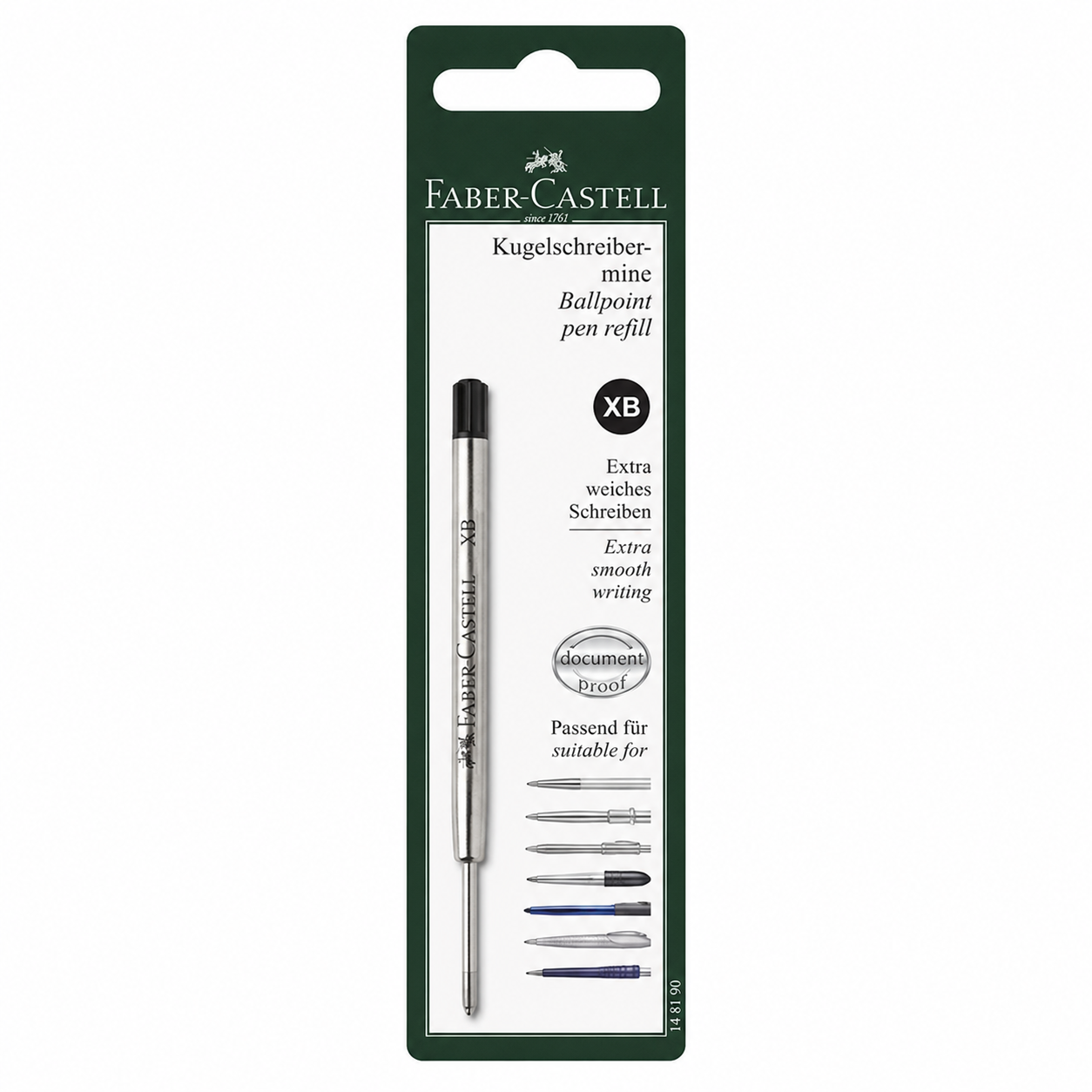 Faber-Castell Ballpoint Pen Refill - Black Extra Broad (Carded)
