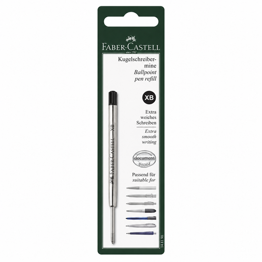 Faber-Castell Ballpoint Pen Refill - Black Extra Broad (Carded)