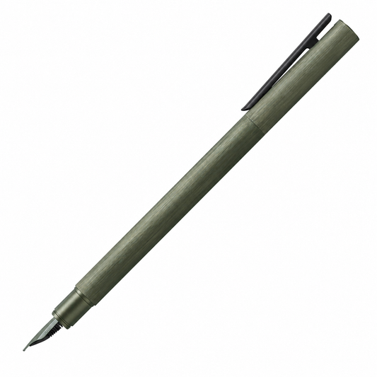 Faber-Castell NEO Slim Fountain Pen - Aluminum Olive Green