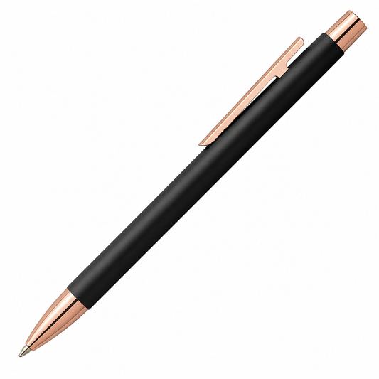 Faber-Castell Neo Slim Ballpoint - Black Matte and Rose Gold