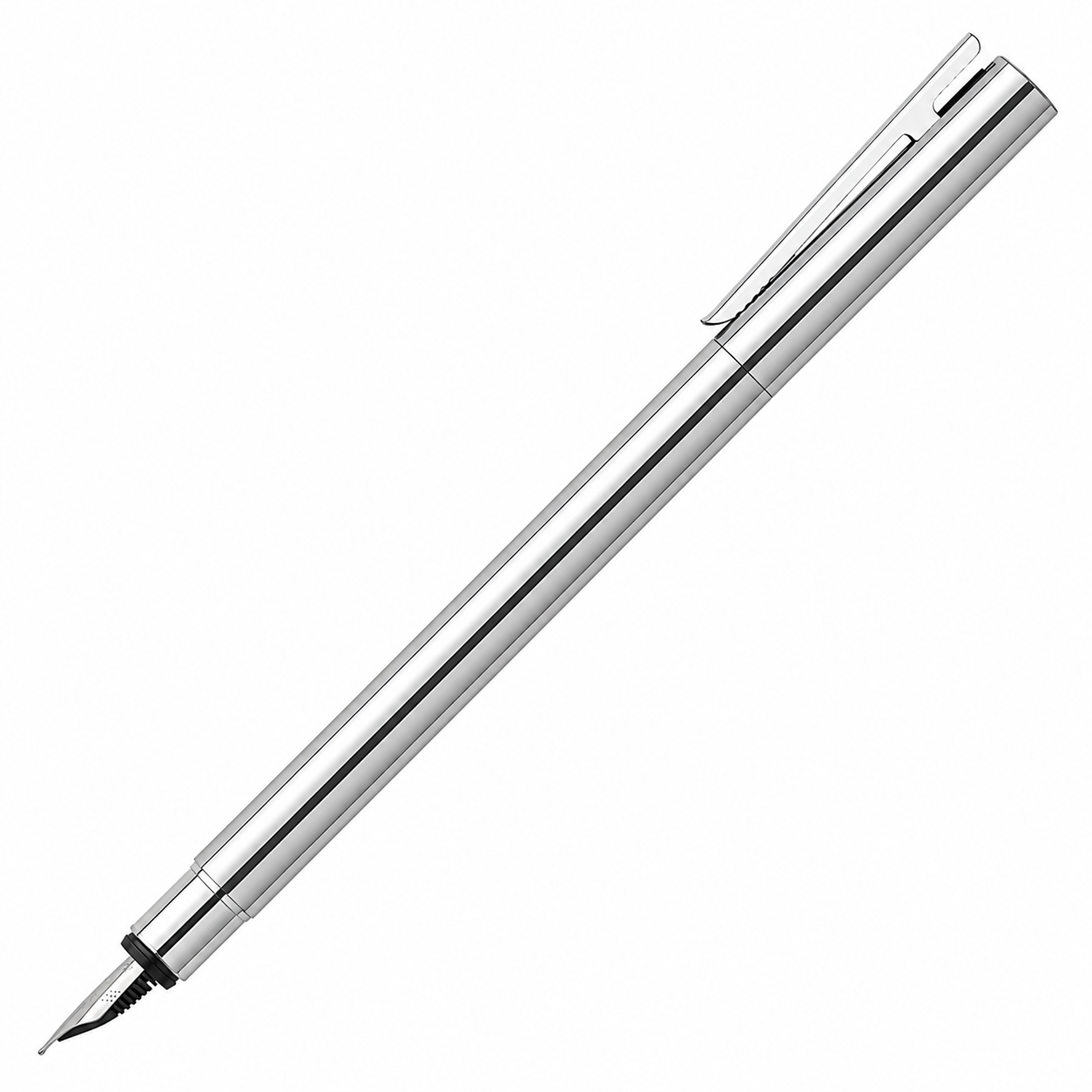 Faber-Castell Neo Slim Fountain Pen - Polished Stainless Steel