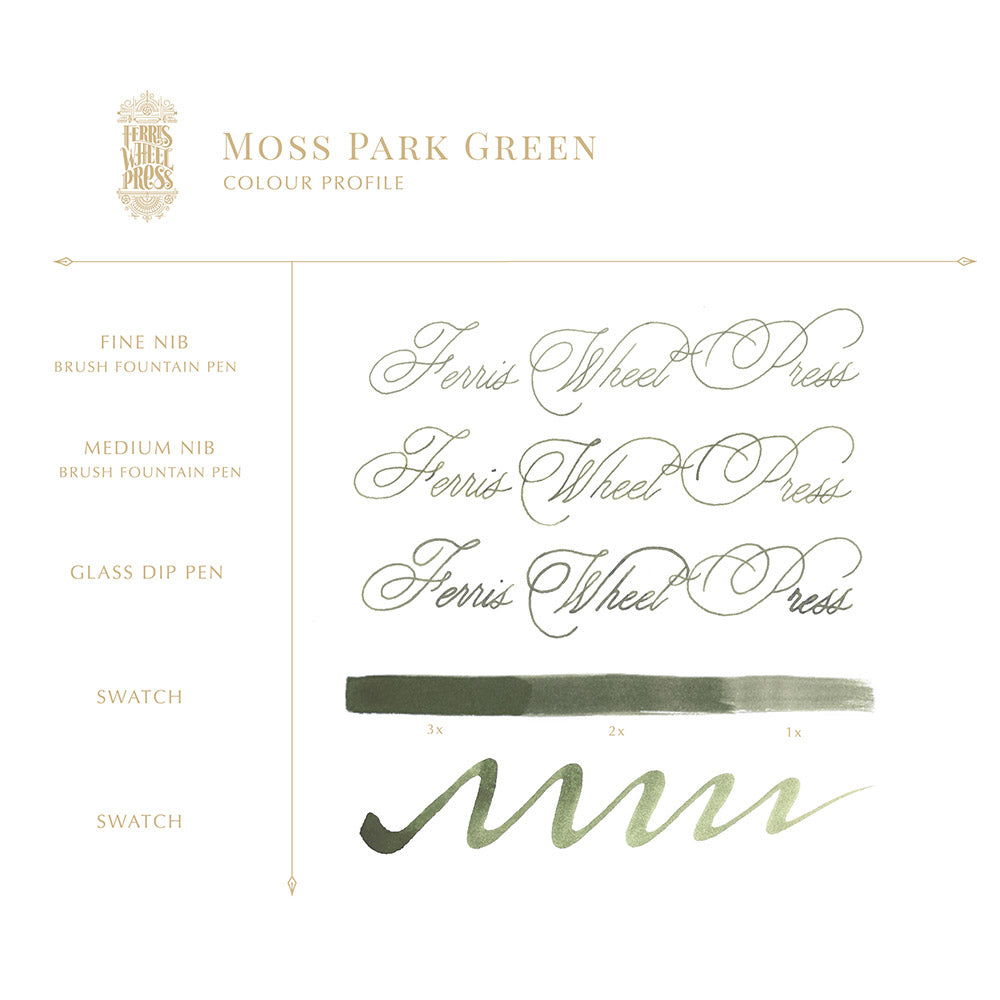 Ferris Wheel Press Moss Park Green (38ml) Bottled Ink