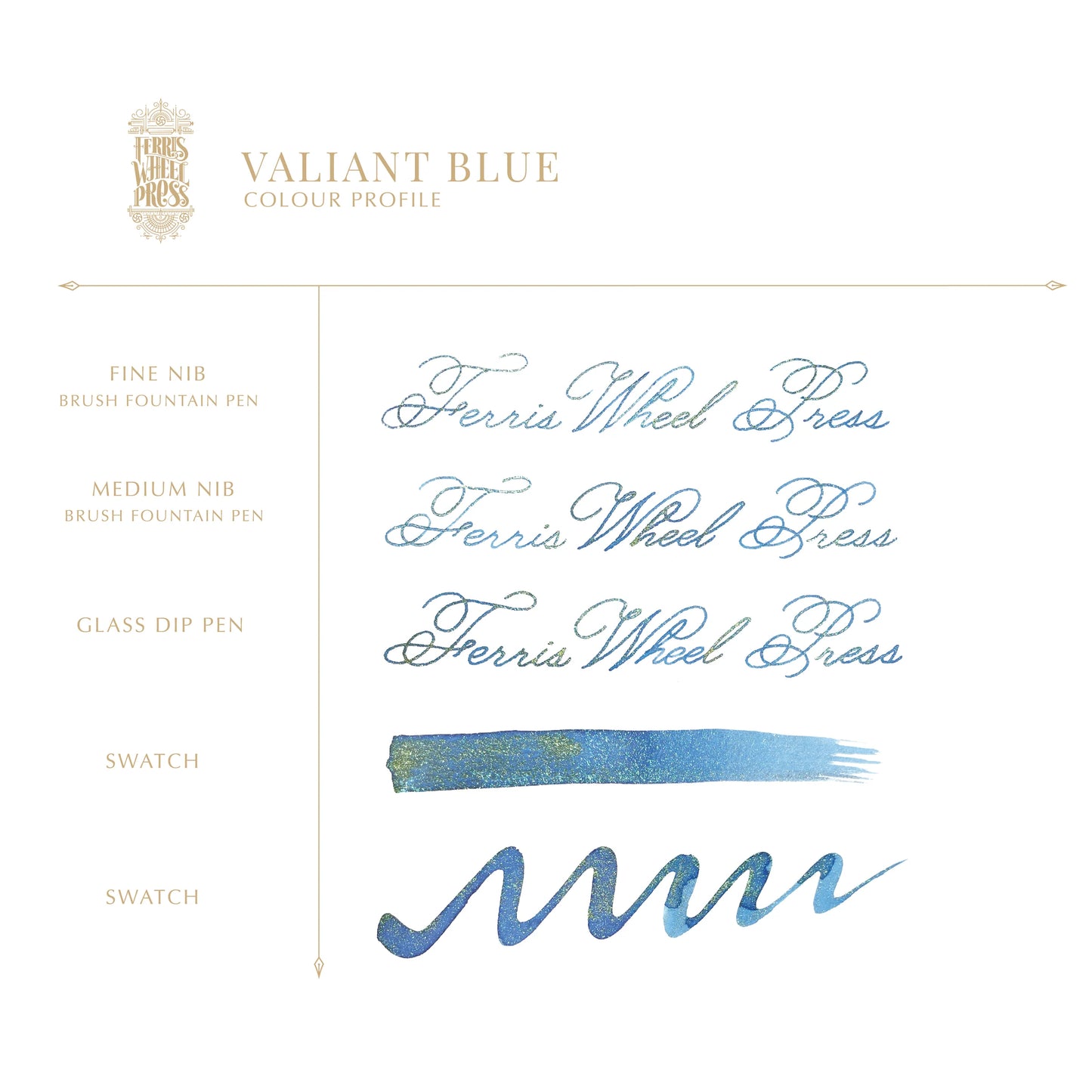 Ferris Wheel Press Valiant Blue Bottled Ink (Beauty and the Beast)