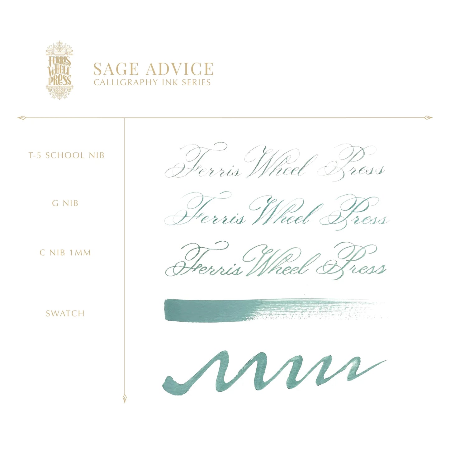 Ferris Wheel Press Sage Advice Calligraphy (28ml) Bottled Ink