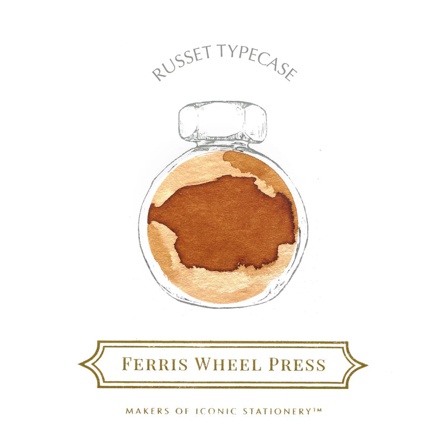 Ferris Wheel Press Russet Typeface (10ml) Bottled Ink
