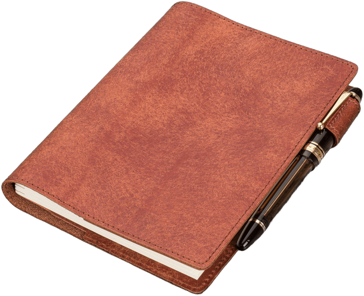 Galen Leather Slim B6 Notebook/Planner Cover - Aged Copper