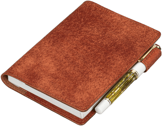 Galen Leather Slim A6 Notebook/Planner Cover - Aged Copper