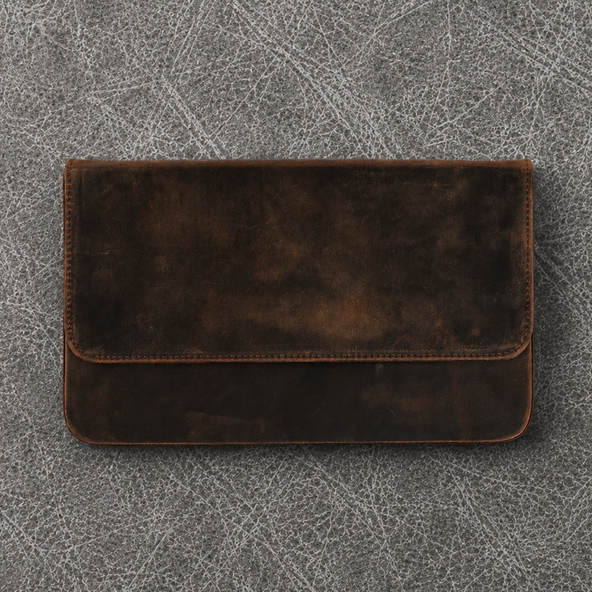 Galen Leather 12 Slots Magnum Opus Pen Case - Havana Brown (with Removable Pen Tray)