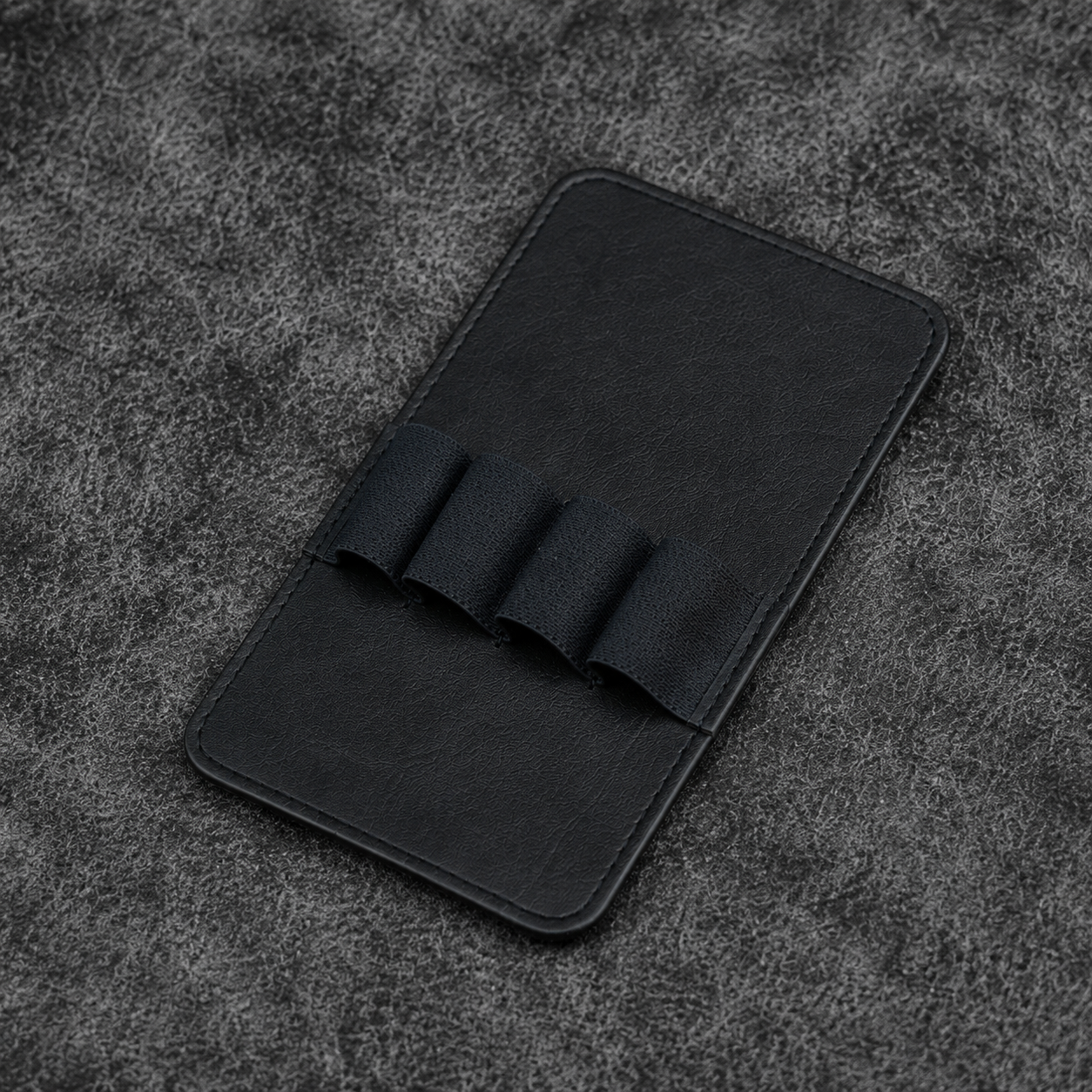 Galen Leather 4 Slots Replacement Pen Holder - Black