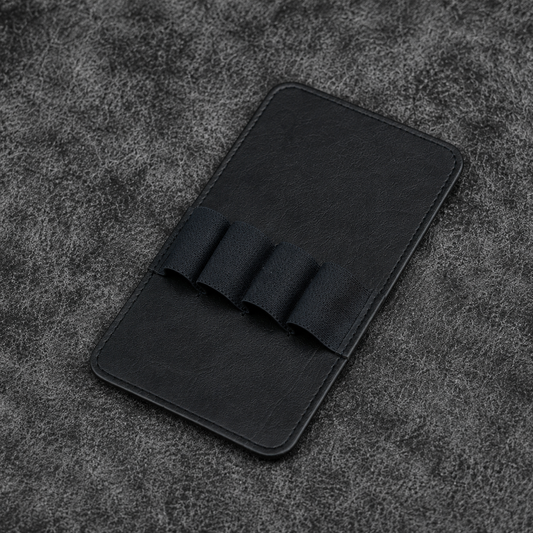 Galen Leather 4 Slots Replacement Pen Holder - Black
