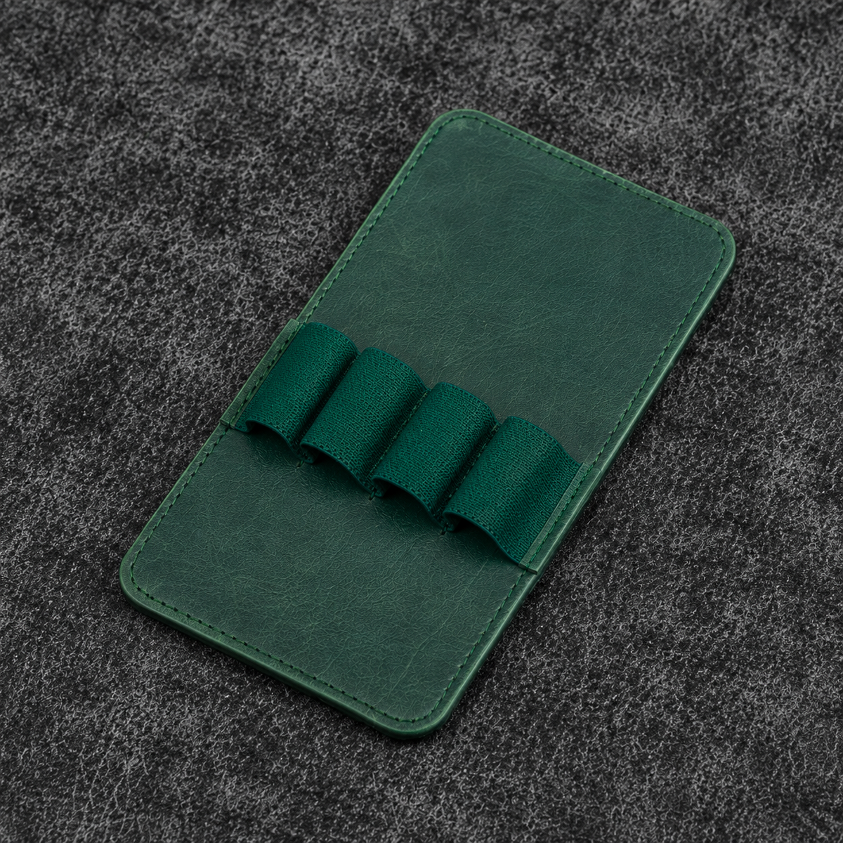Galen Leather 4 Slots Replacement Pen Holder - Crazy Horse Forest Green