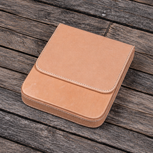 Galen Leather 6 Slots Magnum Opus Pen Case - Undyed
