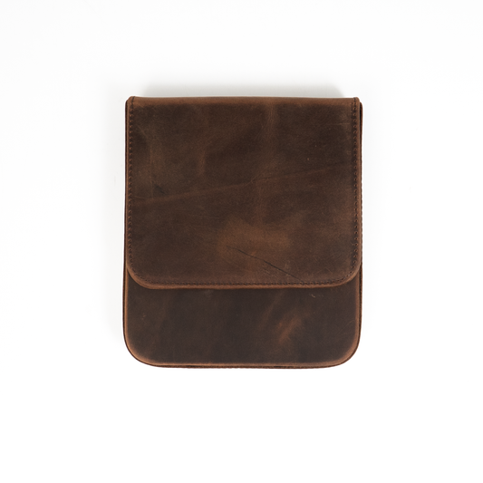 Galen Leather 6 Slots Magnum Opus Pen Case - Havana Brown (with Removable Tray)