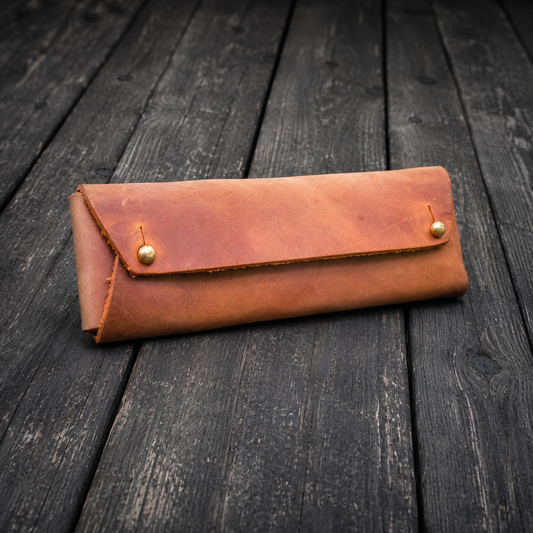 Galen Leather The Student Pencil Case - Crazy Horse Tan