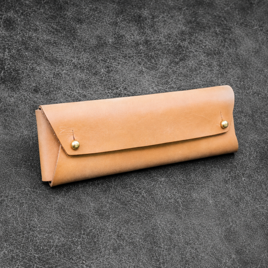 Galen Leather The Student Pencil Case - Natural