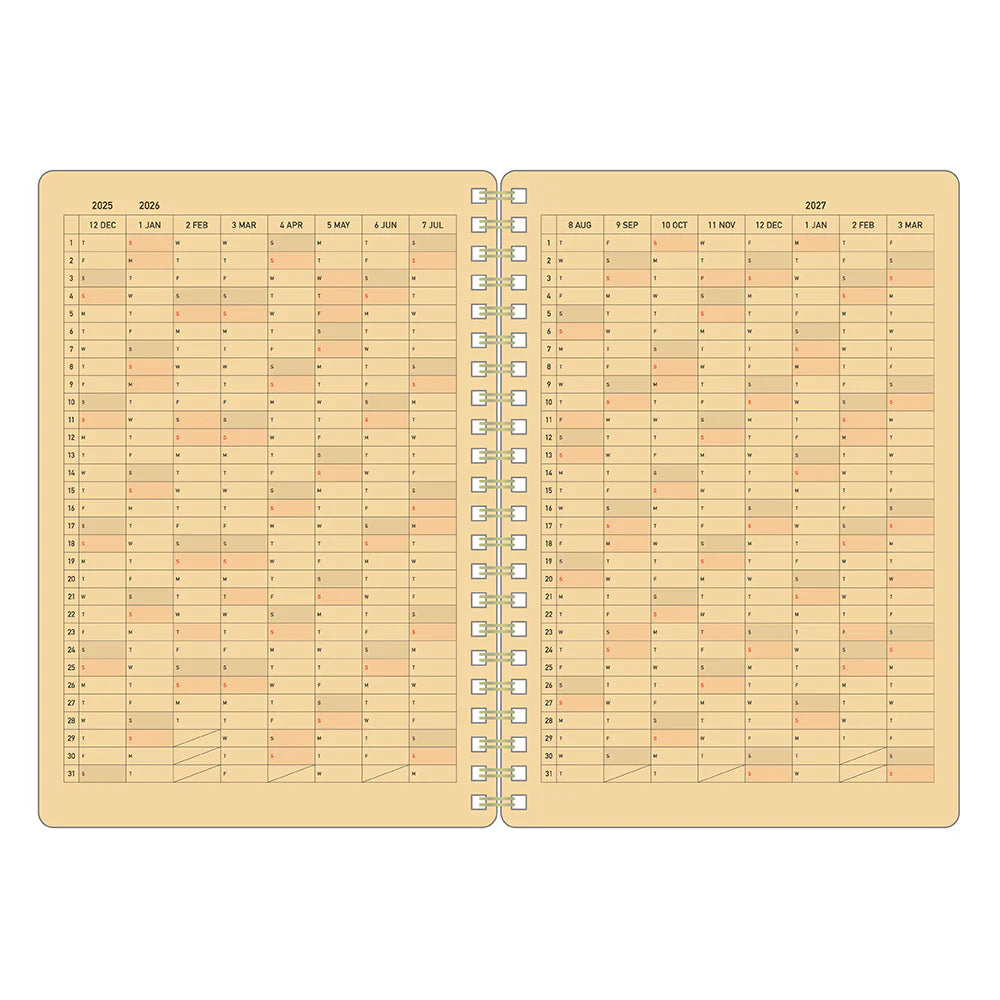 Kleid 2026 Kraft Work Diary B6 - Off White