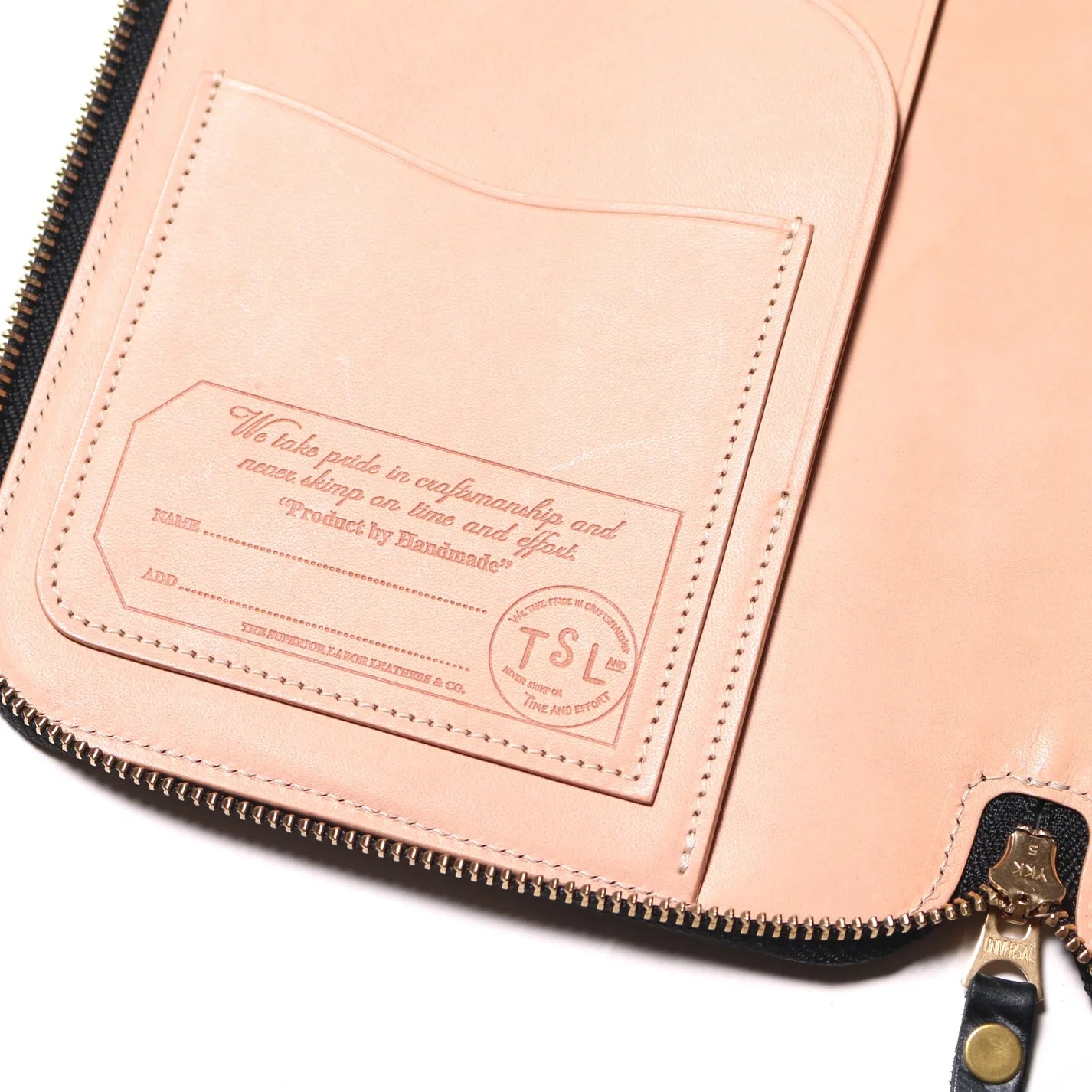 The Superior Labor Bridle Leather A5 Zip Organizer - Old Rose
