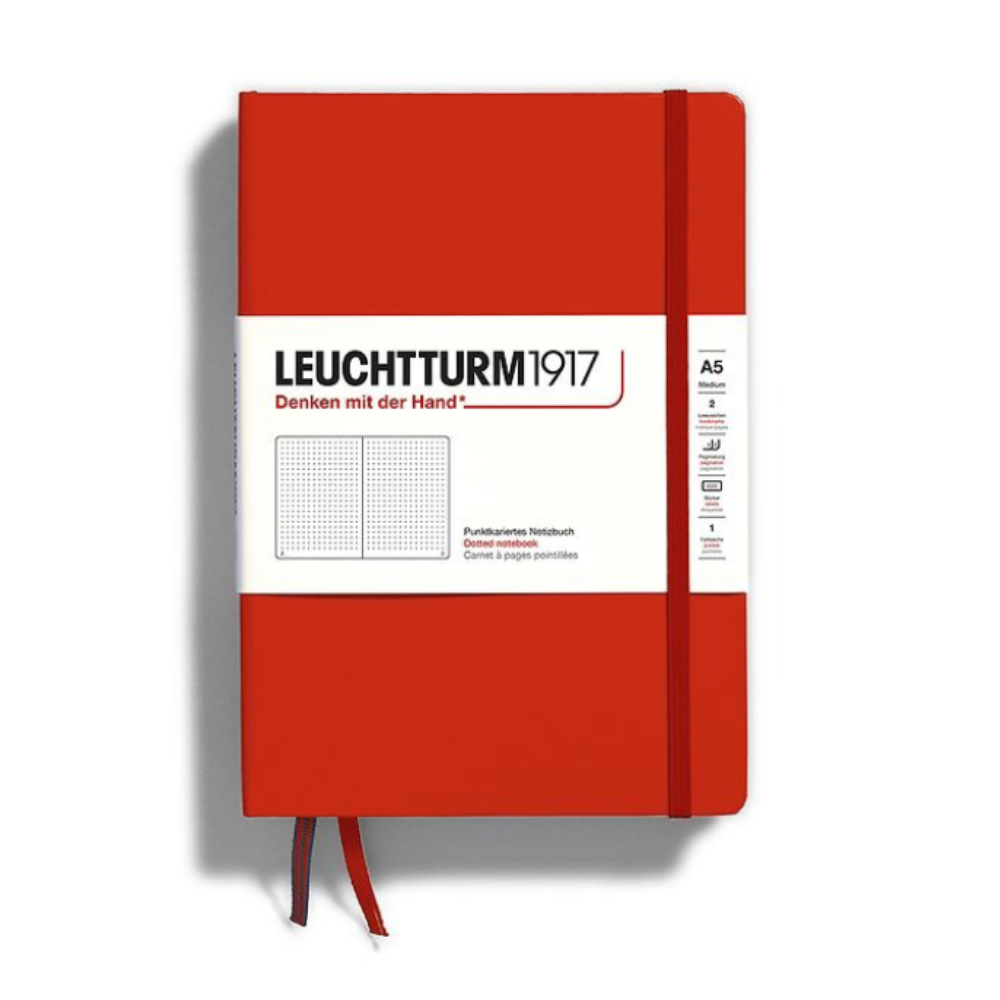 Leuchtturm1917 A5 Medium Hardcover Dotted Notebook - Fox Red (Discontinued)